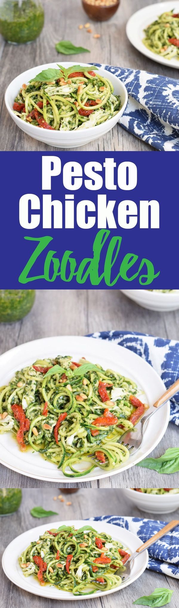 Pesto Chicken Zoodles