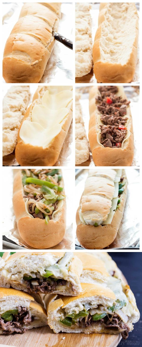 Philly Cheesesteak Stuffed French Bread
