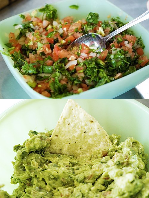 Pico de Gallo and Guacamole