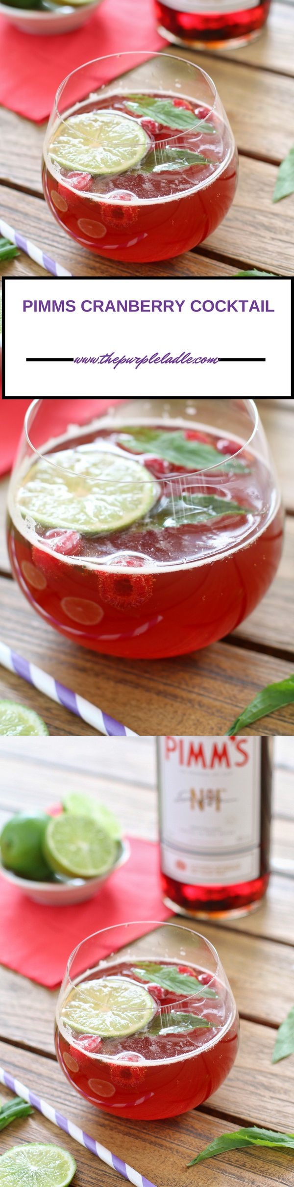Pimms cranberry cocktail