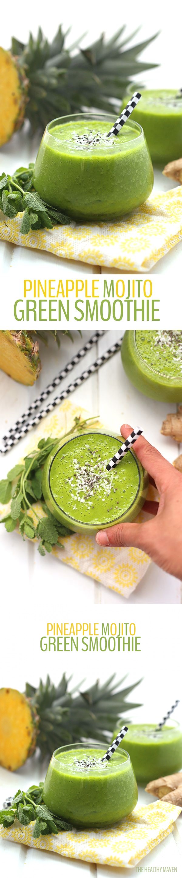 Pineapple Mojito Green Smoothie