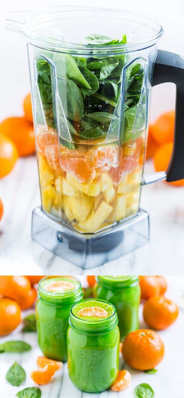 Pineapple Orange Banana Green Smoothie