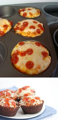 Pizza cupcakes