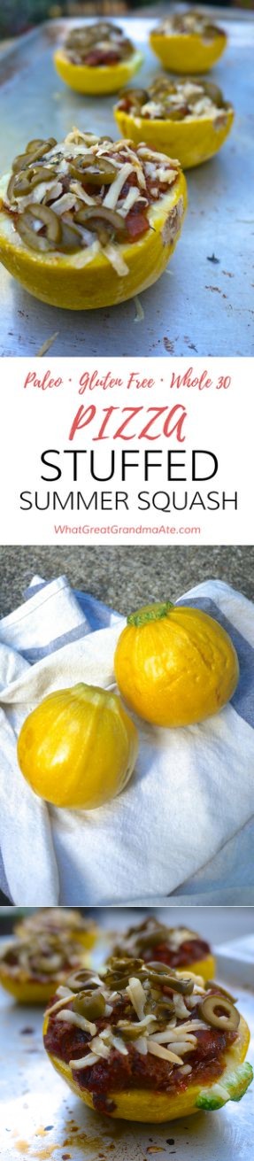 Pizza stuffed summer squash