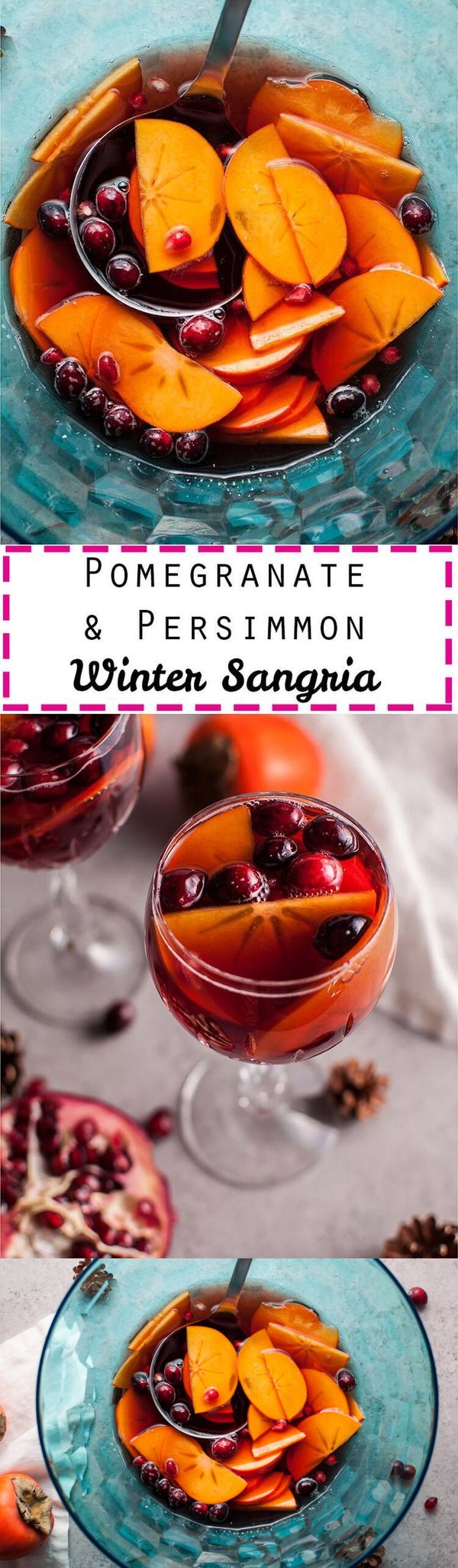 Pomegranate and Persimmon Winter Sangria