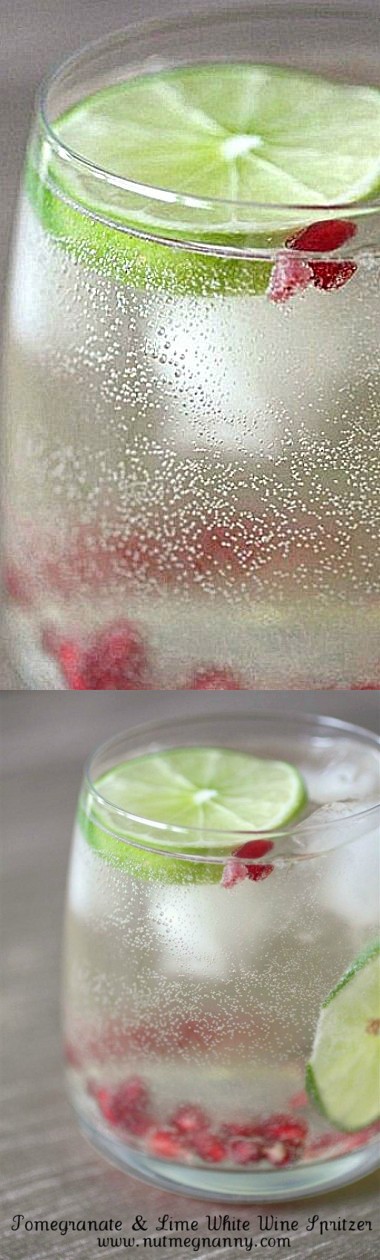 Pomegrantate & Lime White Wine Spritzer