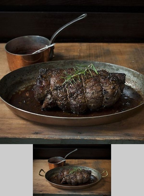 Porcini and Rosemary Crusted Beef Tenderloin with Port Wine Sauce