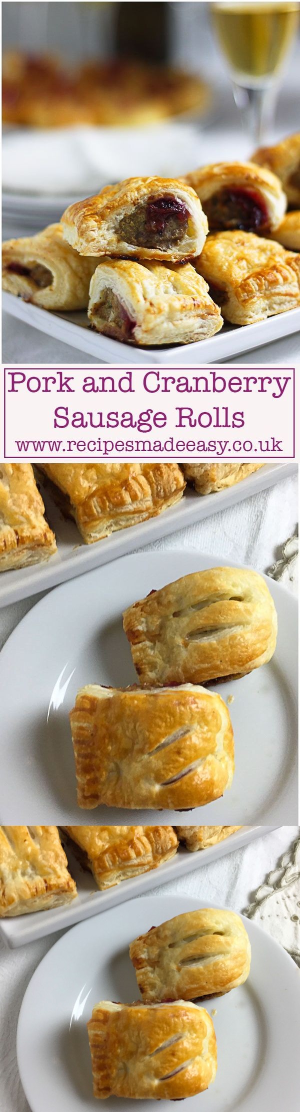 Pork and Cranberry Sausage Rolls