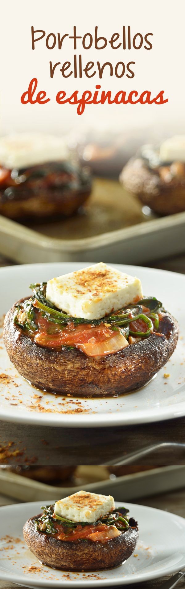 Portobellos Rellenos de Espinacas