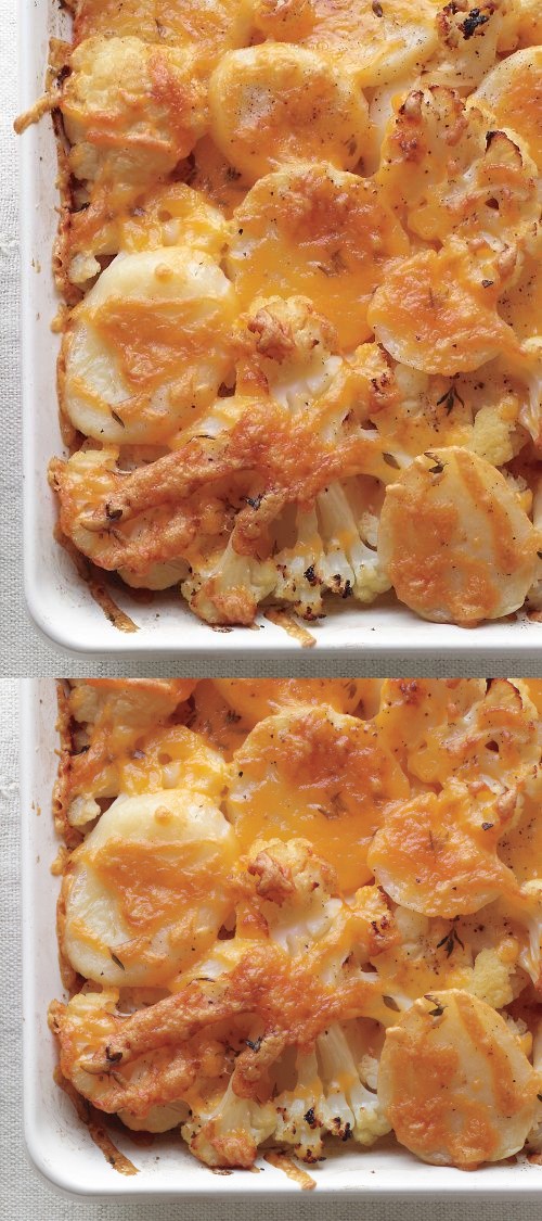 Potato, Cauliflower, and Cheddar Bake