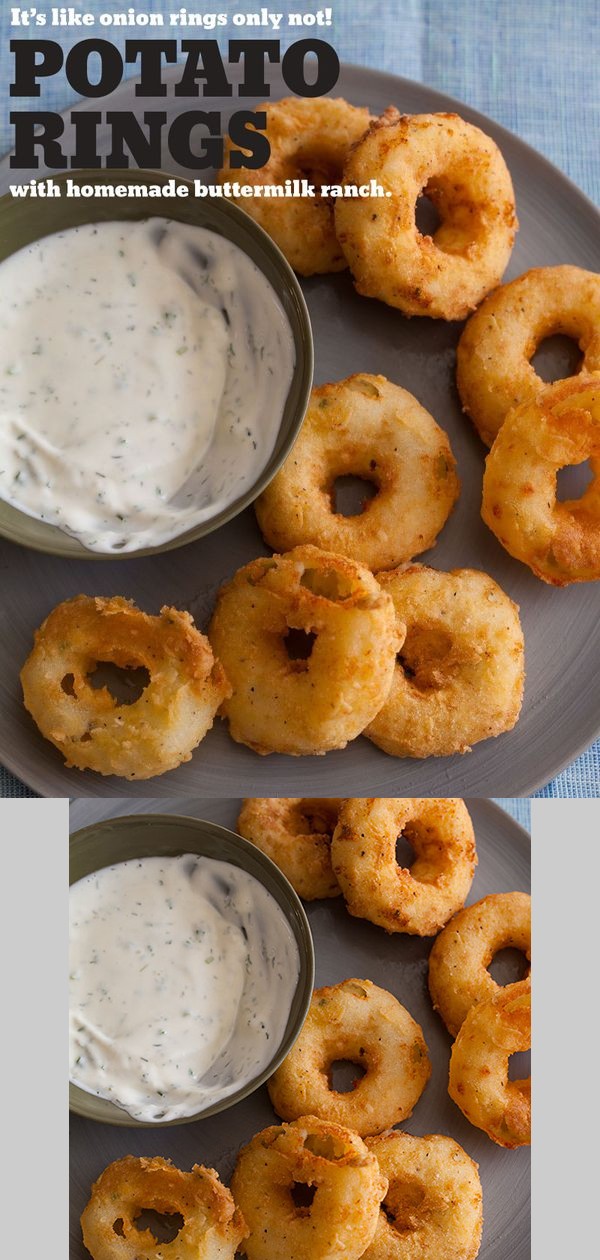 Potato Rings with Homemade Buttermilk Ranch