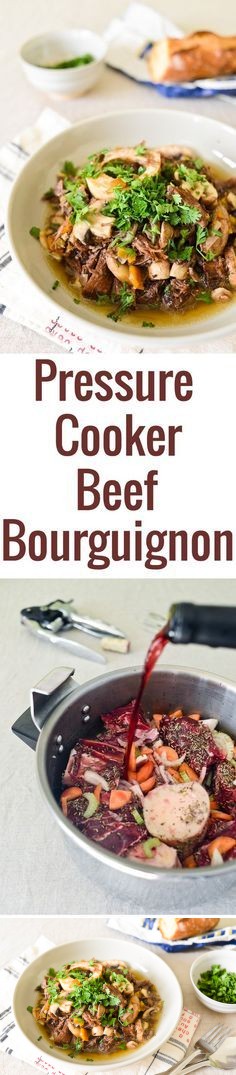 Pressure Cooker Beef Bourguignon