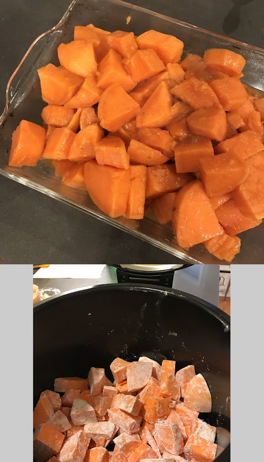 Pressure Cooker Candied Sweet Potatoes with Pecans