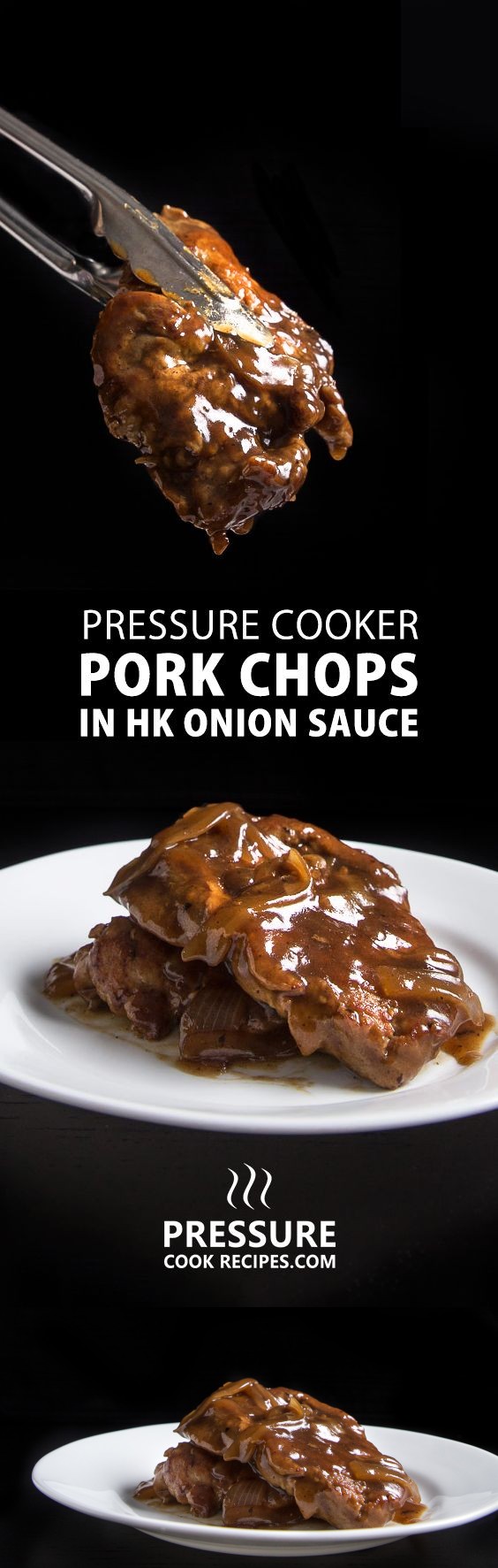 Pressure Cooker Pork Loin Chop in HK Onion Sauce 港式洋葱豬扒