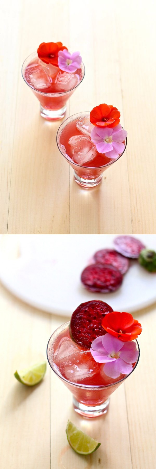 Prickly Pear and Ginger Beer Cocktail