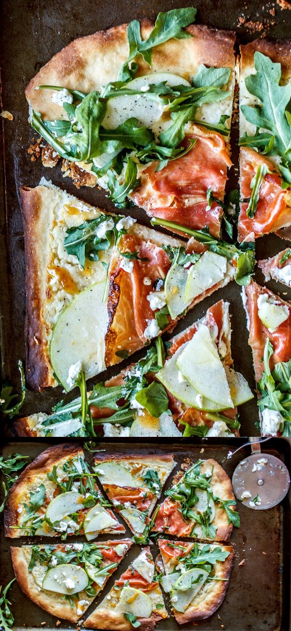 Prosciutto, Apple, and Goat Cheese Pizza