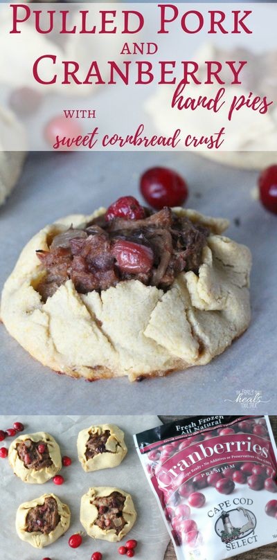 Pulled Pork and Cranberry Hand Pies in Sweet Cornbread Crust