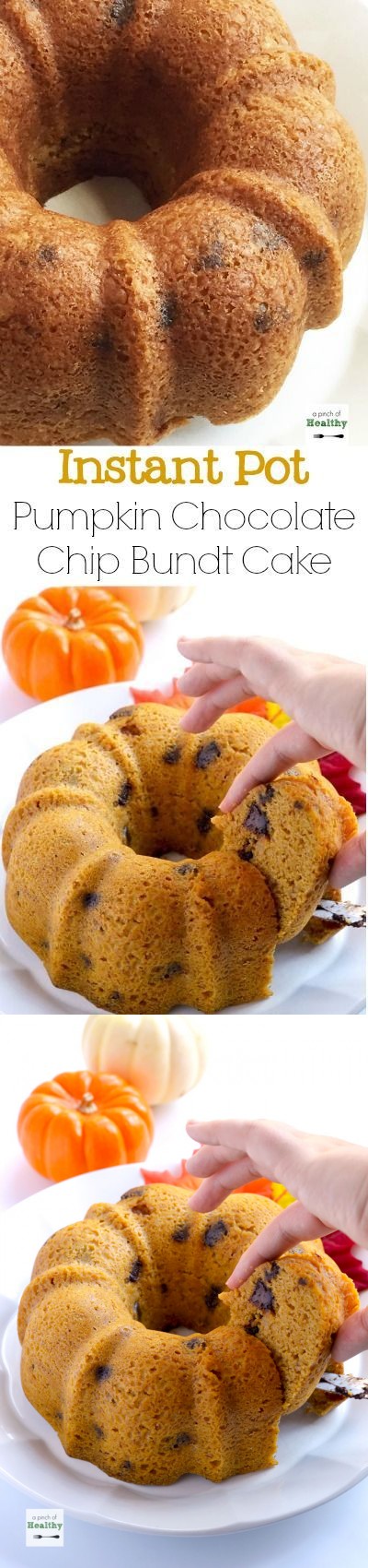 Pumpkin Banana Chocolate Chip Bundt Cake (Instant Pot