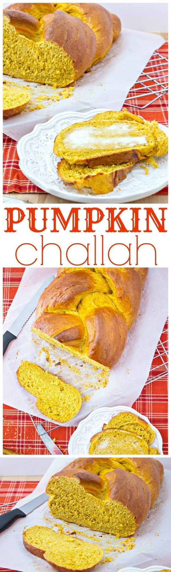 Pumpkin Challah Bread