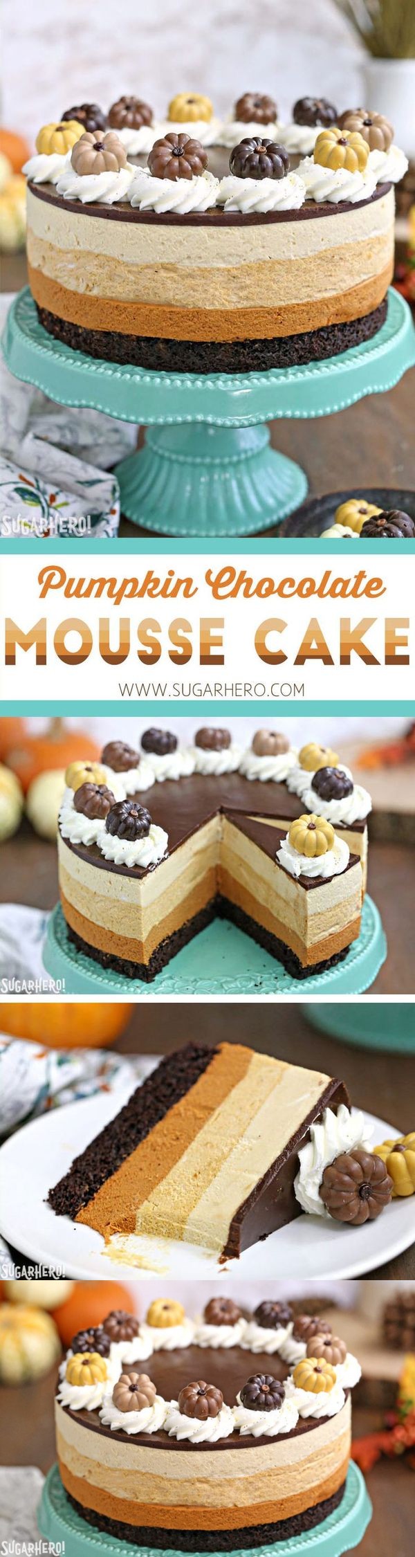 Pumpkin Chocolate Mousse Cake