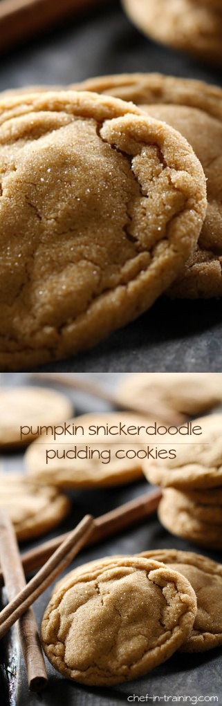 Pumpkin Snickerdoodle Pudding Cookies