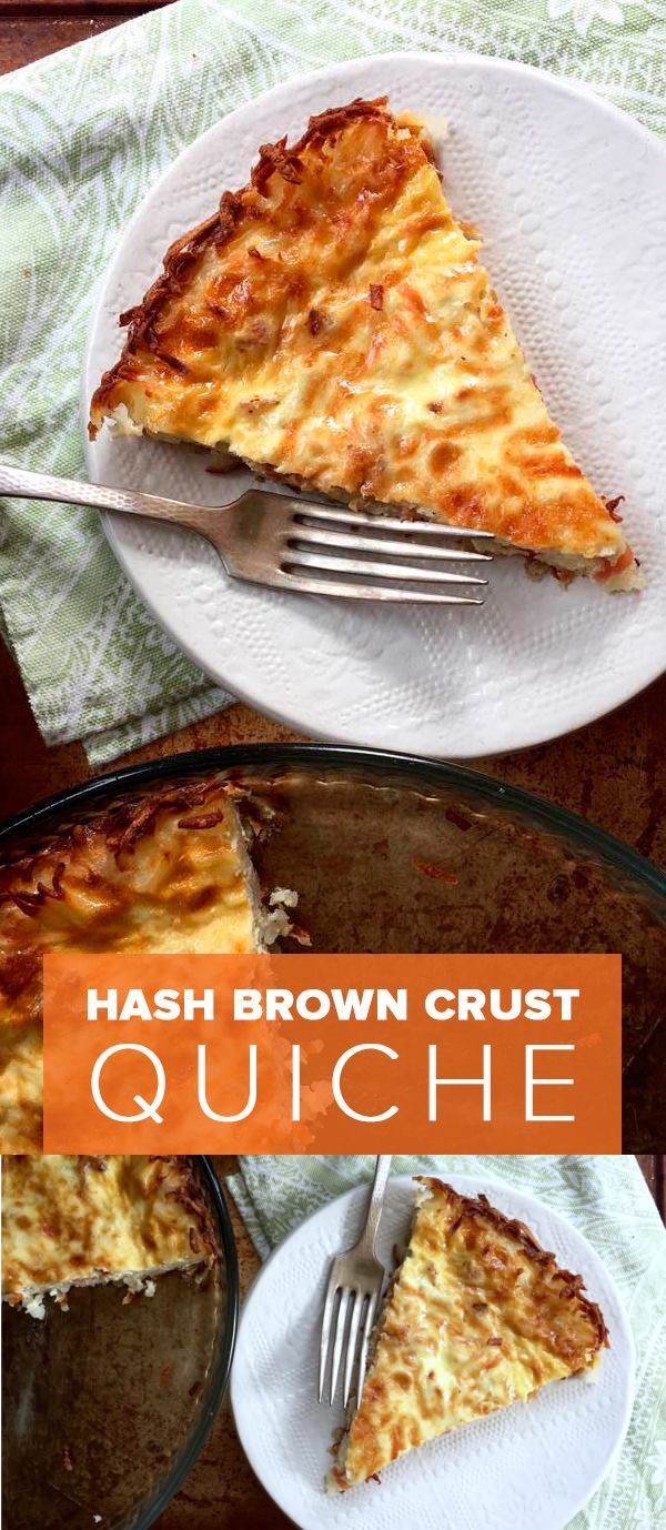 Quiche Lorraine with Hash Brown Crust