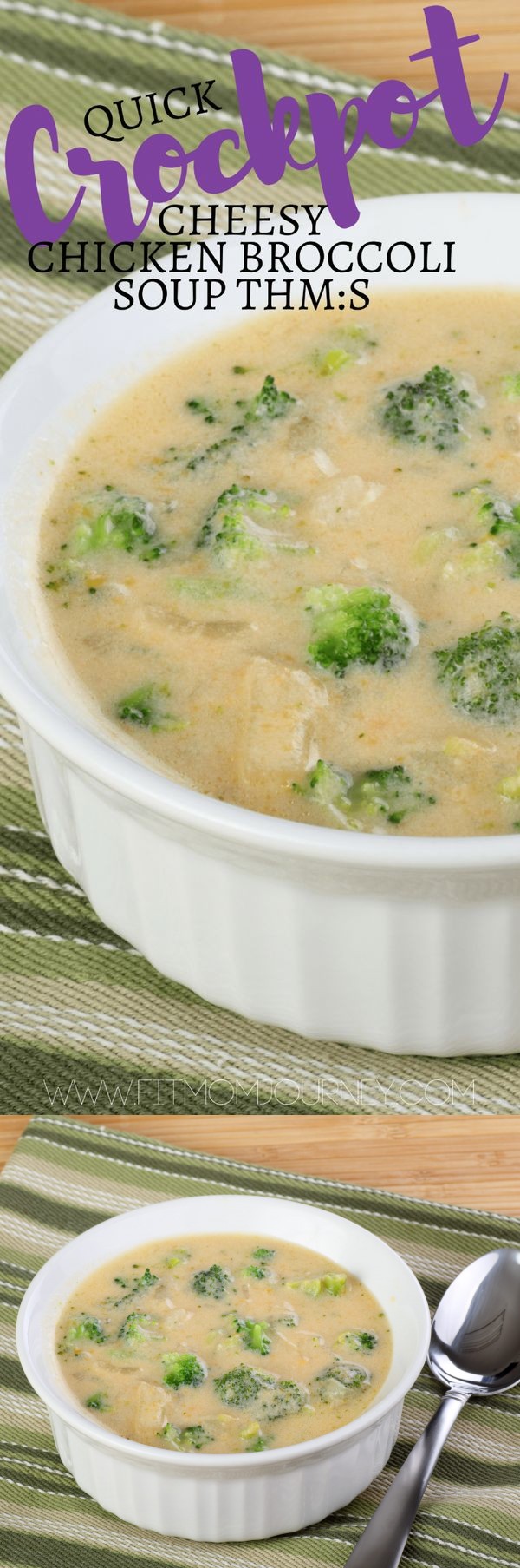 Quick Crockpot Cheesy Chicken Broccoli Soup THM:S