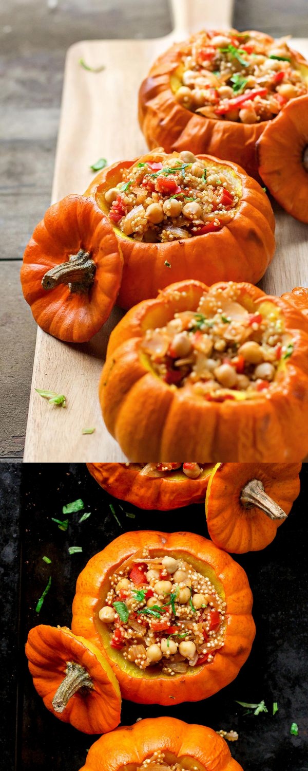 Quinoa Risotto Stuffed Pumpkins