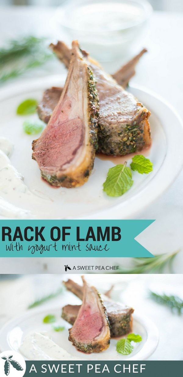 Rack of Lamb with Yogurt Mint Sauce