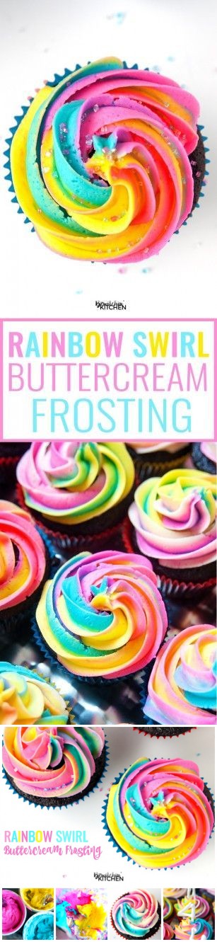 Rainbow Swirl Buttercream Frosting