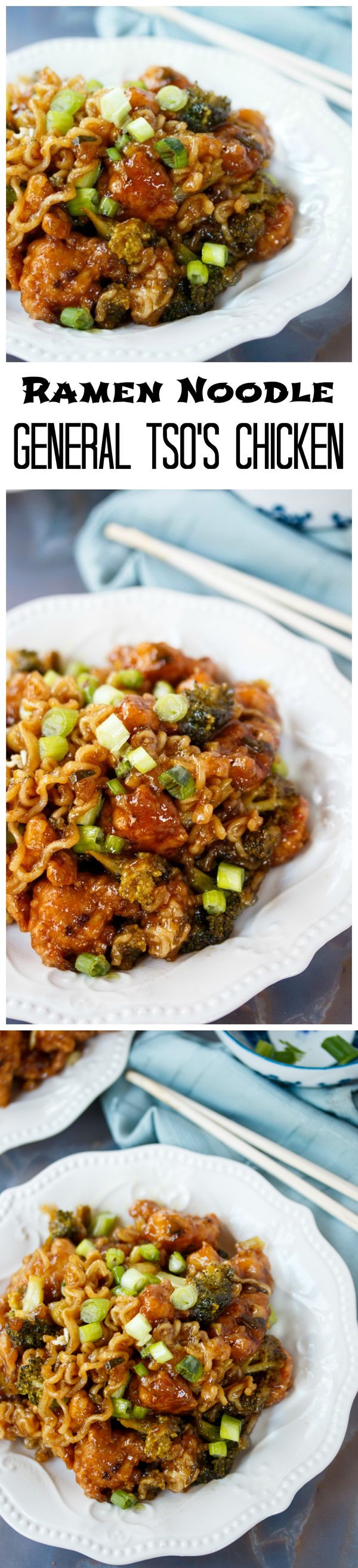 Ramen Noodle General Tso's Chicken