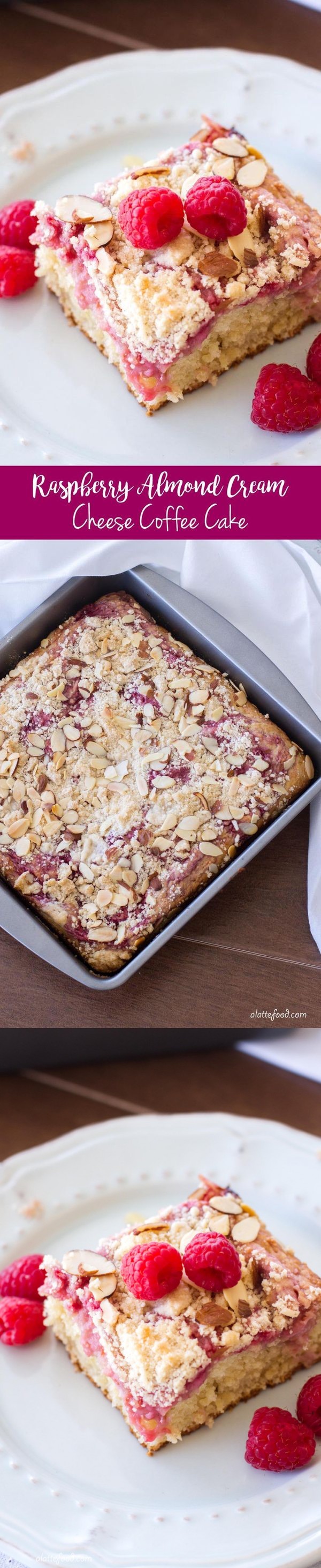 Raspberry Almond Cream Cheese Coffee Cake