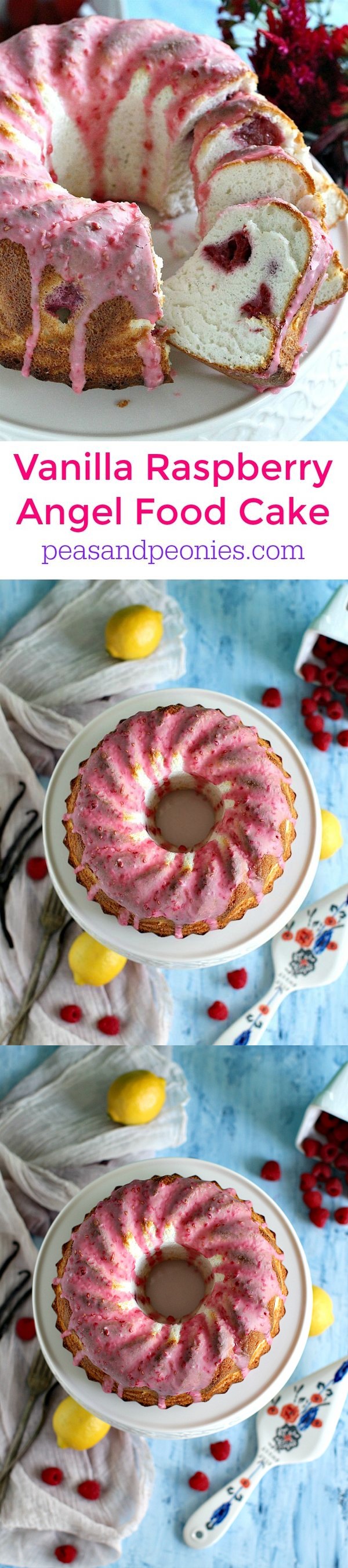 Raspberry Angel Food Cake