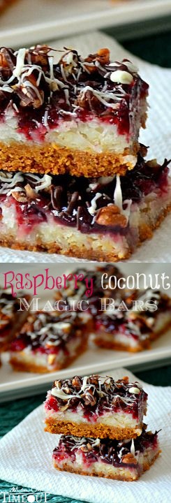 Raspberry Coconut Magic Bars