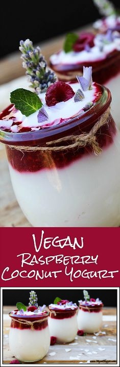 Raspberry Coconut Yogurt