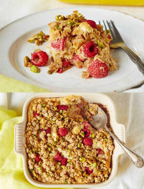 Raspberry Cookie Butter Baked Oatmeal