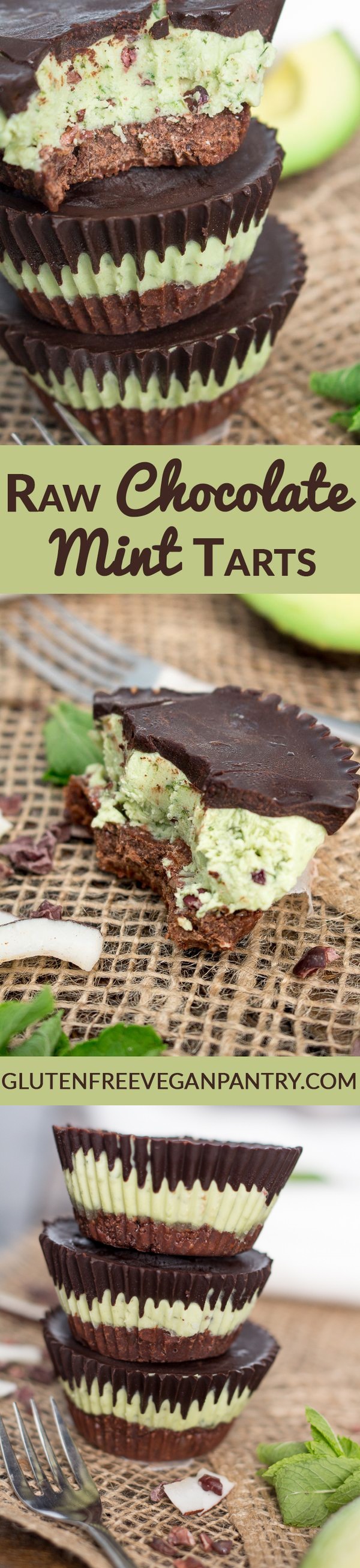 Raw Chocolate Mint Tarts -Gluten-Free & Vegan