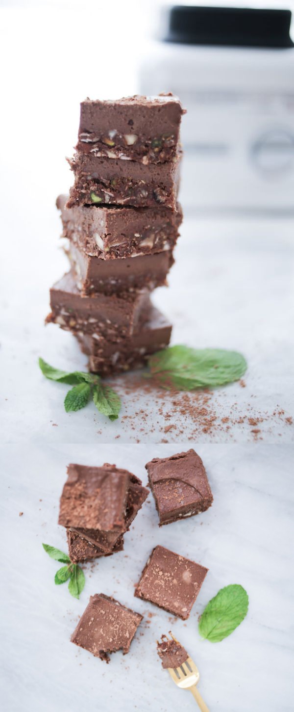 Raw Mint Mousse Bars