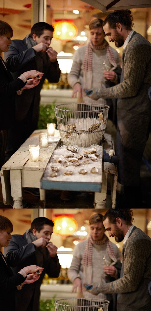 Raw Oysters with Champagne Vinegar Mignonette