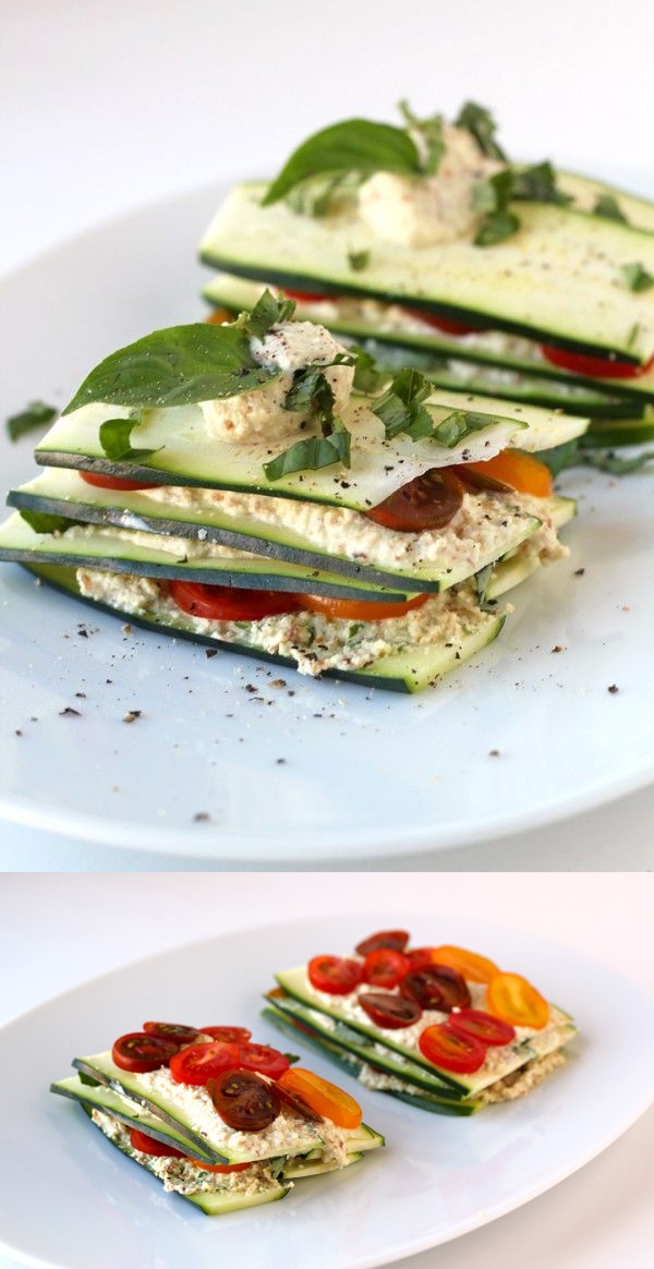 Raw Zucchini and Tomato Lasagna