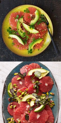 Red Grapefruit Salad with Avocado & Pistachios