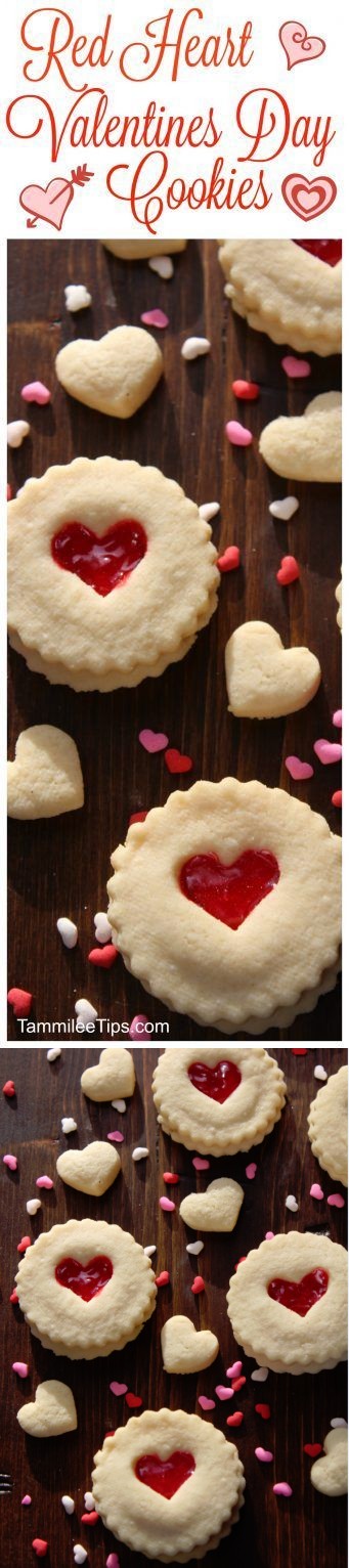 Red Heart Valentine's Day Cookies