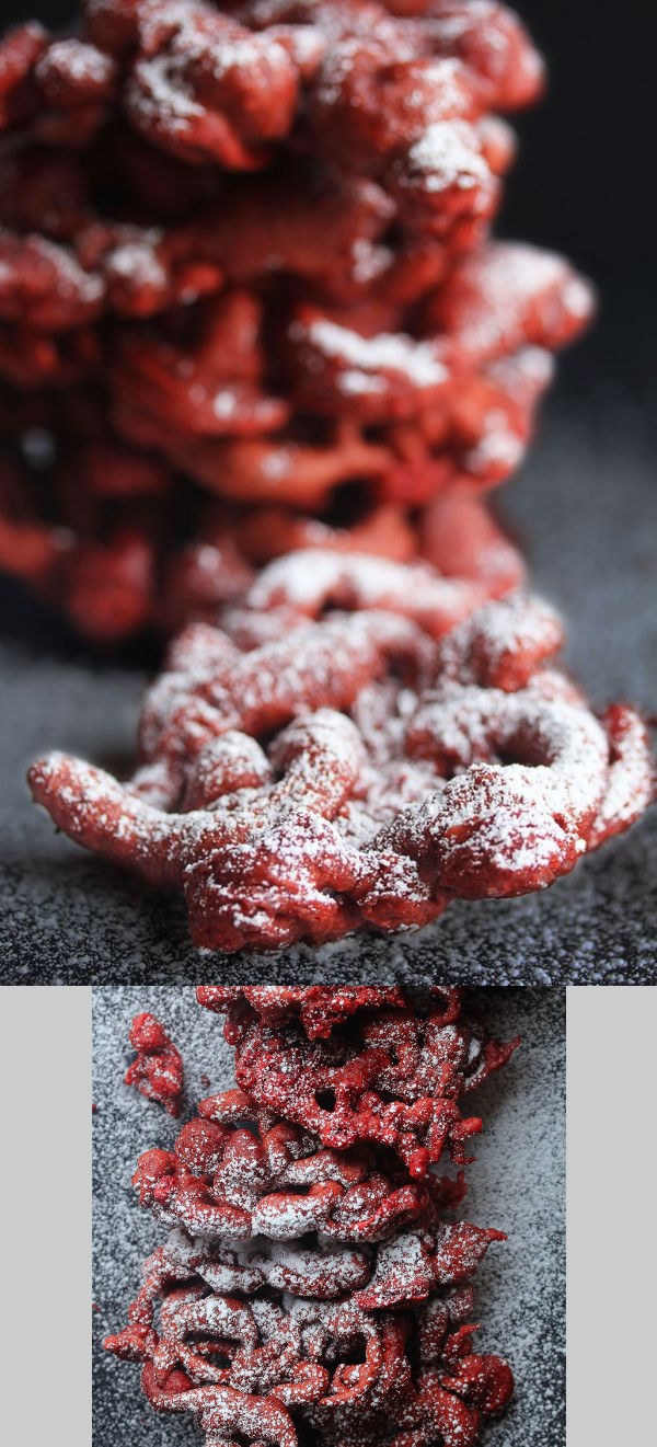 Red Velvet Funnel Cakes