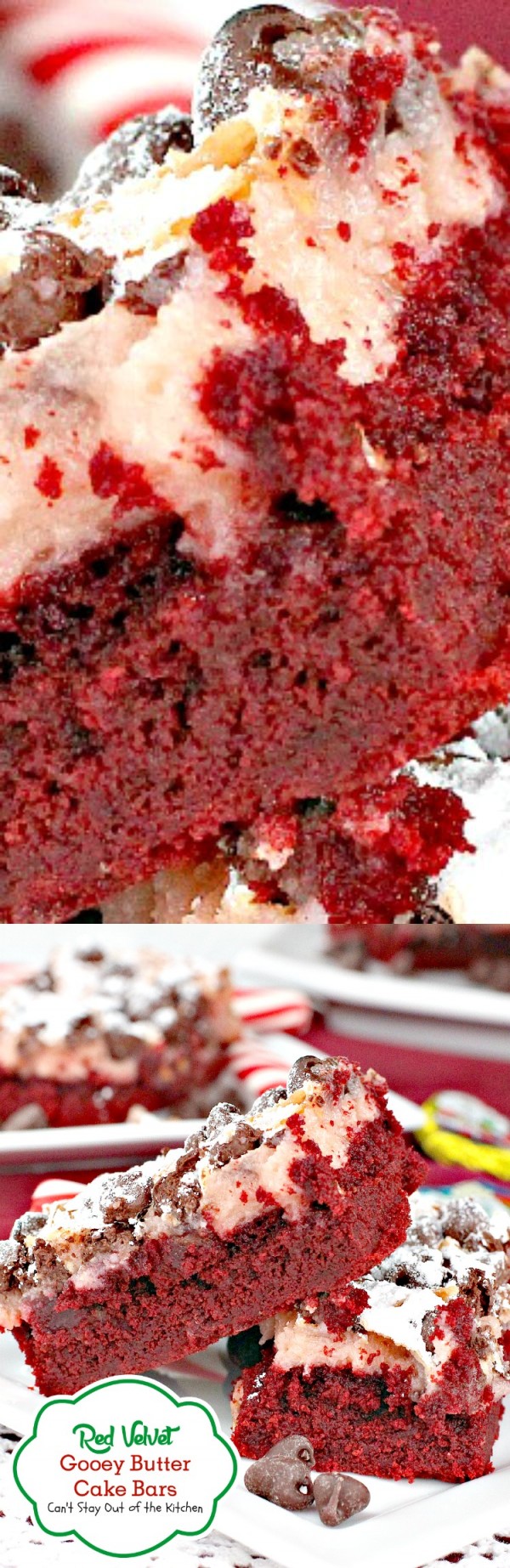 Red Velvet Gooey Butter Cake Bars