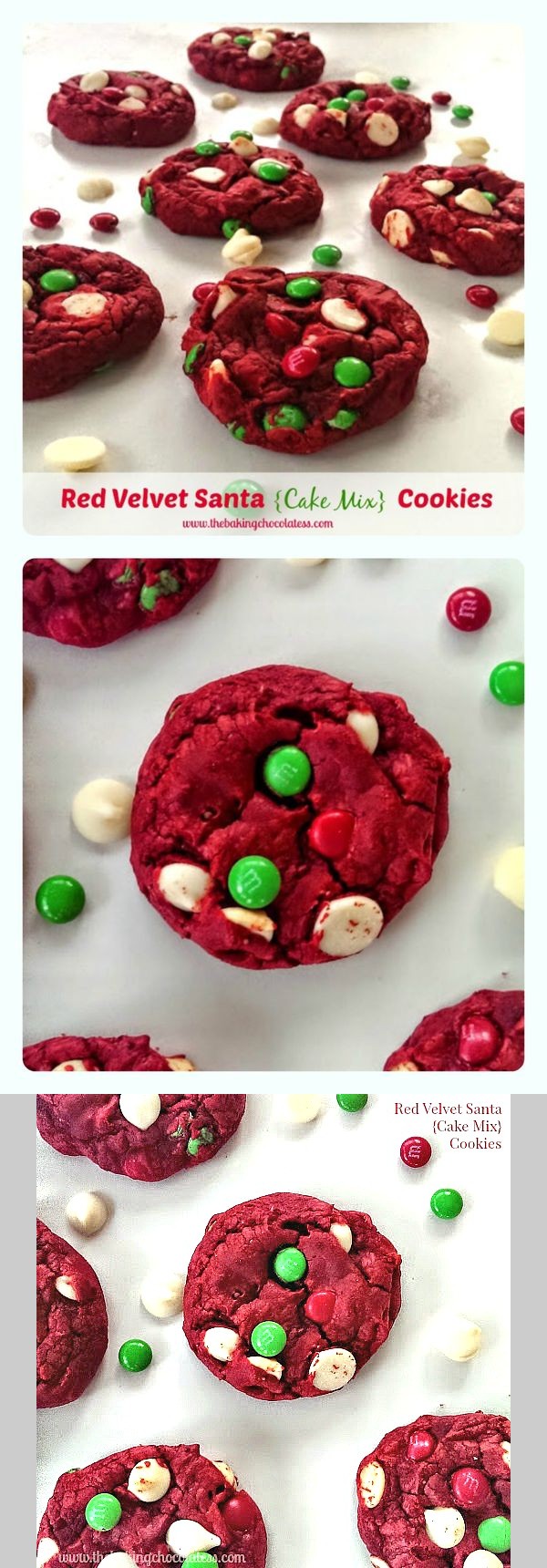 Red Velvet Santa (Cake Mix Cookies