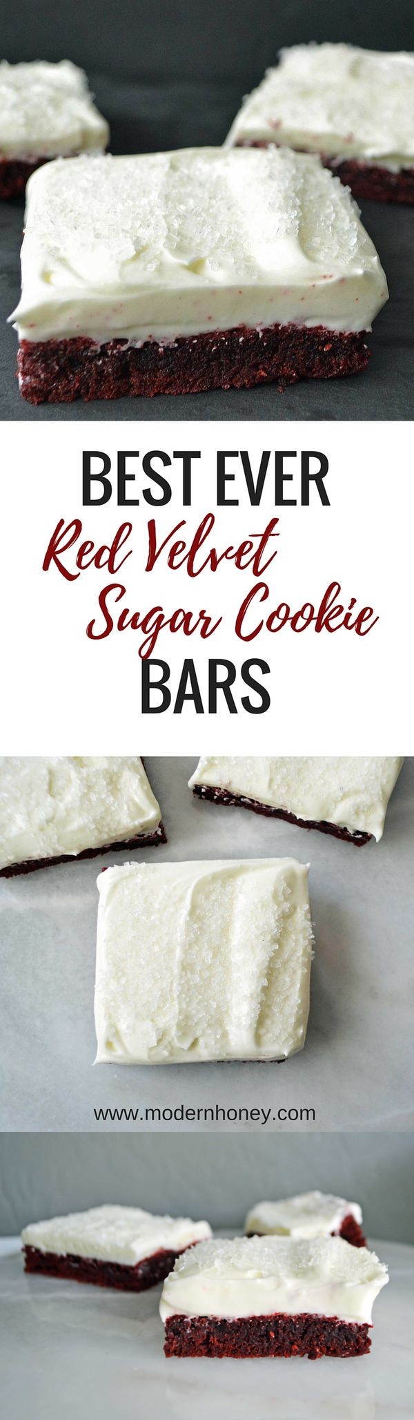 Red Velvet Sugar Cookie Bars