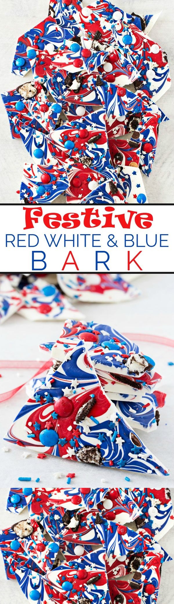 Red White and Blue Bark