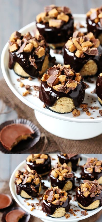 Reese’s Peanut Butter Chocolate Mini Cheesecakes