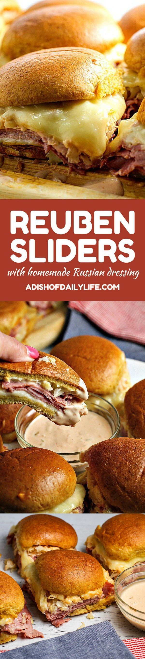 Reuben Sliders with Homemade Russian Dressing