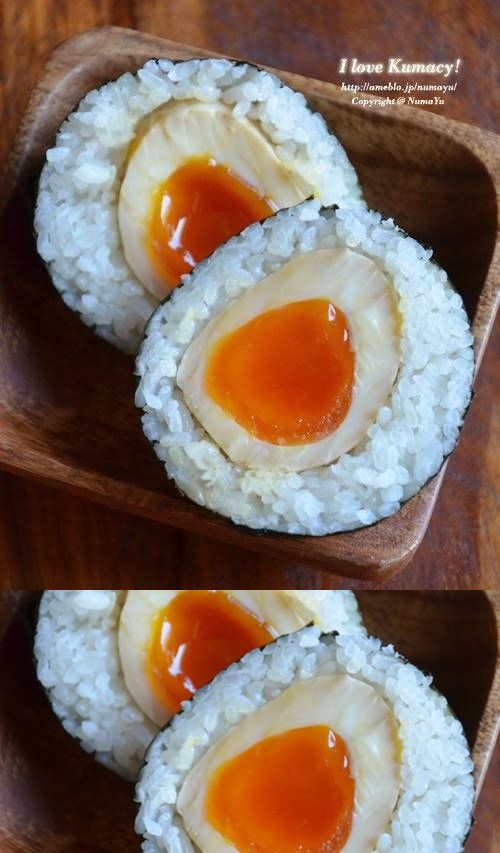 Rich and Exquisite! Onigiri with Seasoned Soft-Boiled Eggs